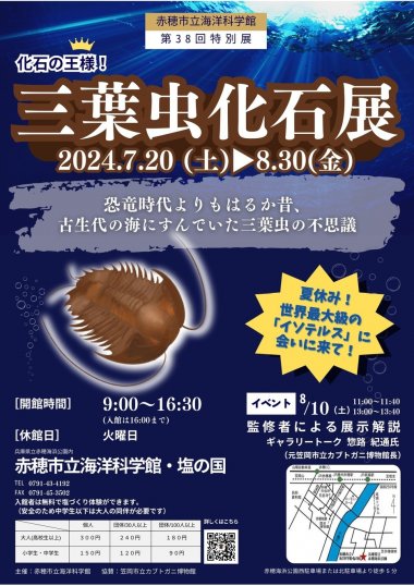 第38回特別展 三葉虫化石展【赤穂市立海洋科学館】