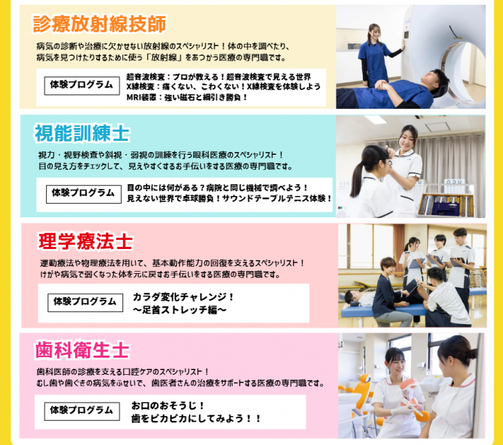 夏休み特別企画「キッズフェスタ」「メディカルチャレンジ」開催！【神戸総合医療専門学校】