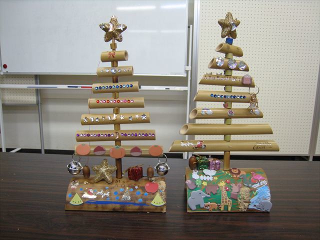 竹でクリスマスツリーを作ろう
