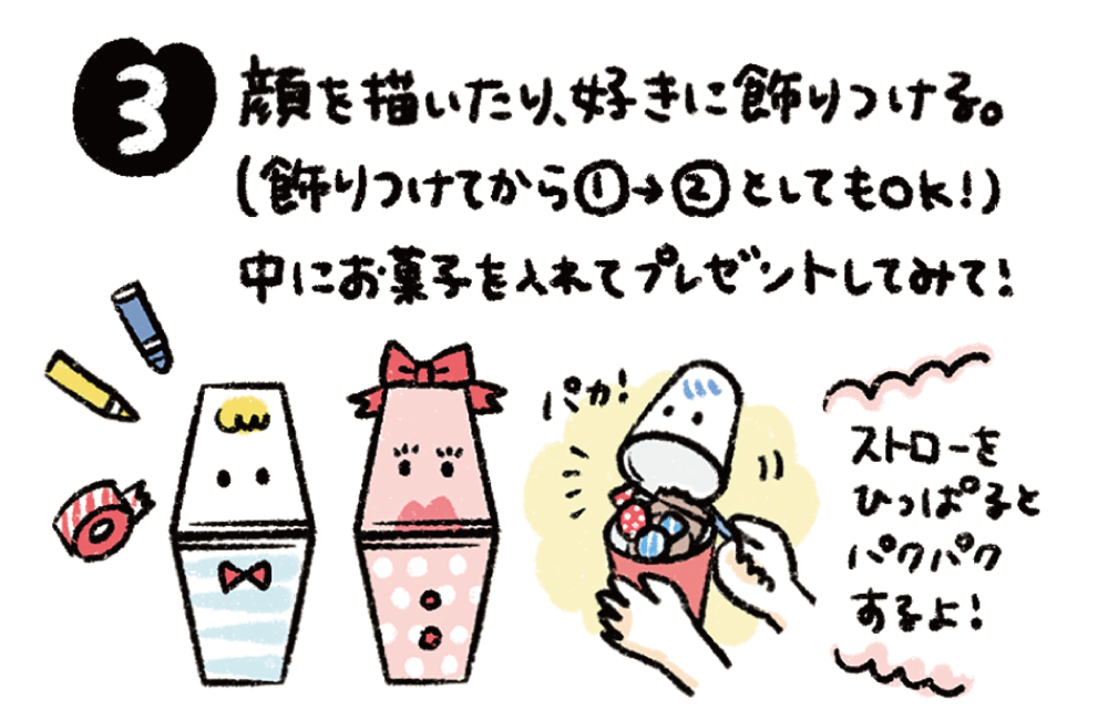プレゼントBOXになるパクパクさん_作り方3