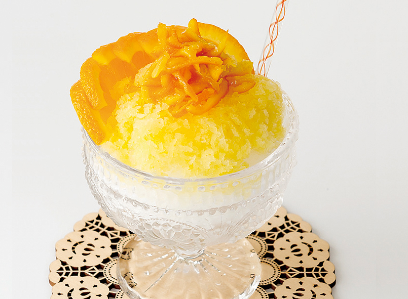 オレンジかき氷