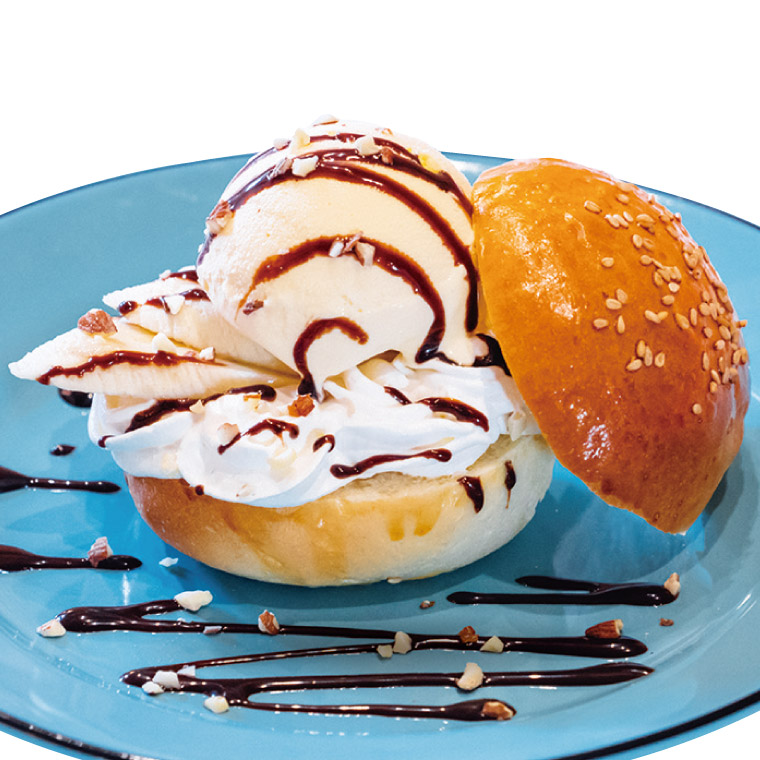 生クリームチョコバナナバーガー