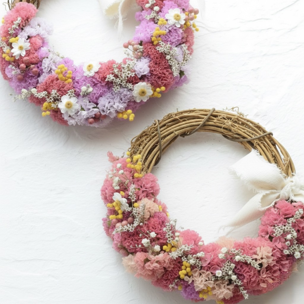 スターチスのリースづくり