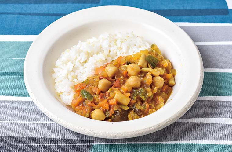 ひよこ豆入り野菜カレー