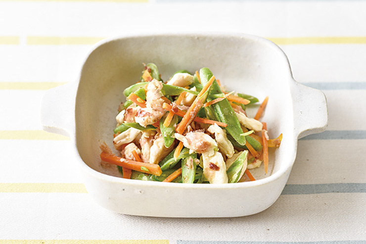 インゲンとささみのおかか炒め