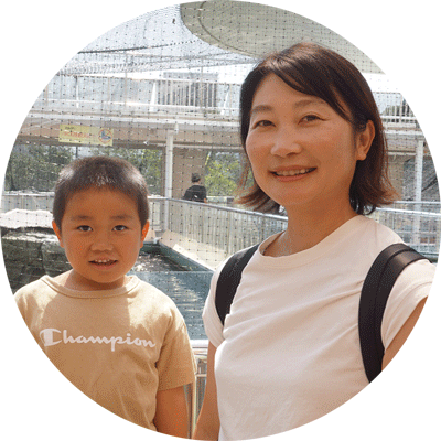 優妃ママ、栄太くん（6歳）