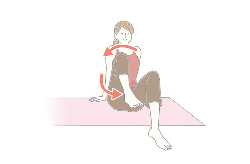 ひざ回しストレッチ
