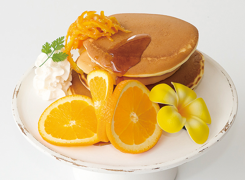 オレンジのパンケーキ