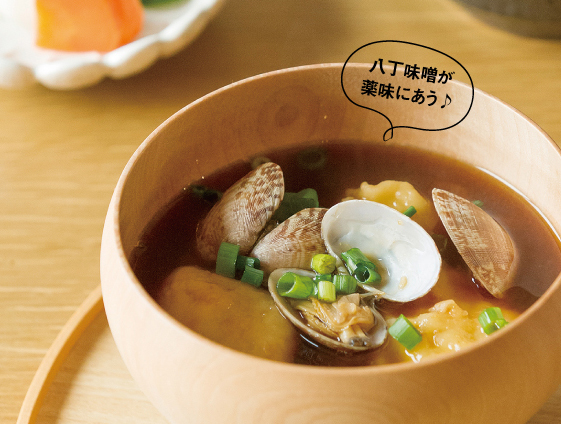 八丁味噌のアサリすいとん汁